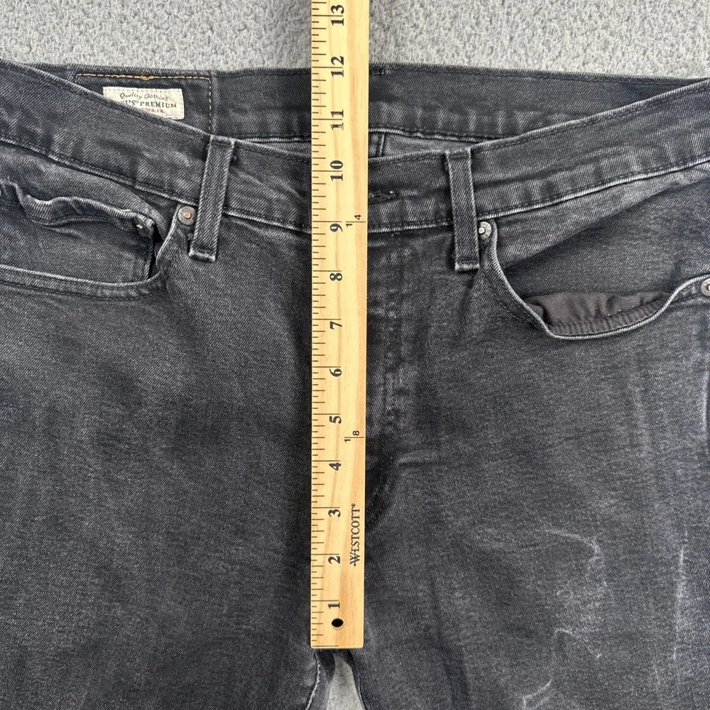 Levi's 511 Premium Big E Jeans Men 34x36 Black Dark Wash Slim Fit Taper Stretch